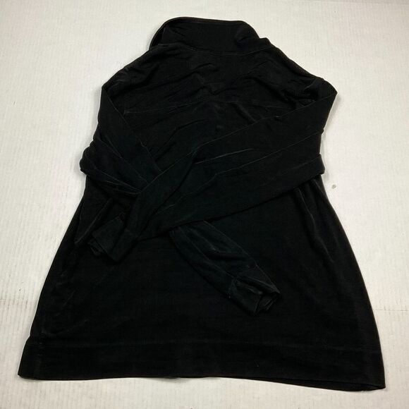 Chicos Travelers Cardigan Jacket Black Long Sleeve Button Front Stretch 1 Medium - Picture 9 of 11